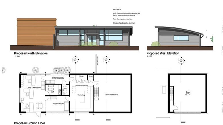 undefinedFront Elevation Detail - New Building BMILS Plans