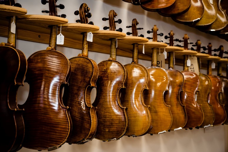 undefinedviolins in workshop